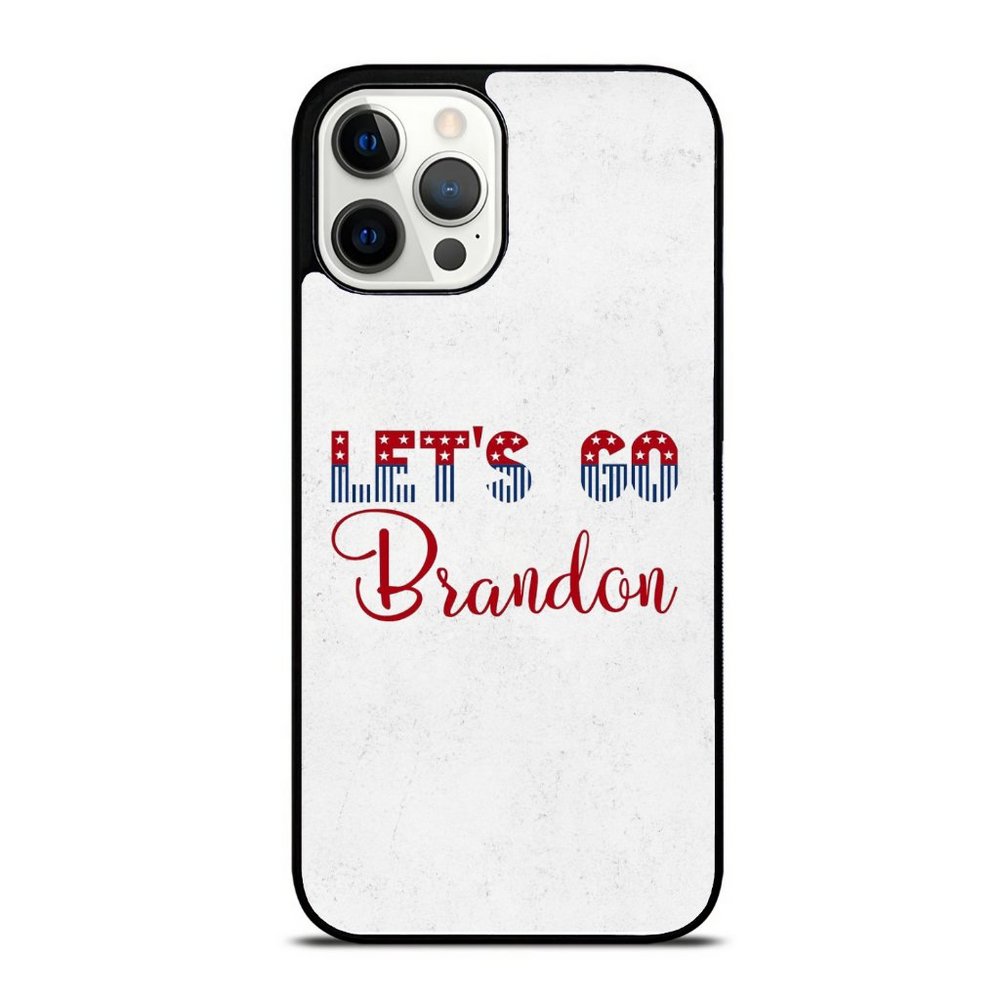 Vintage Let_s Go Brandon American Flag Retro Font Design Pro Trump iPhone Case